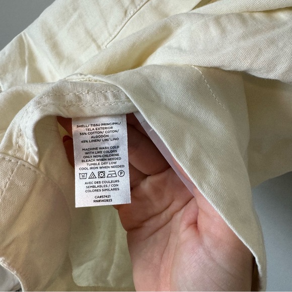 NWT Loft Cream Oversized Button Shacket Shirt Jacket - Picture 8 of 9